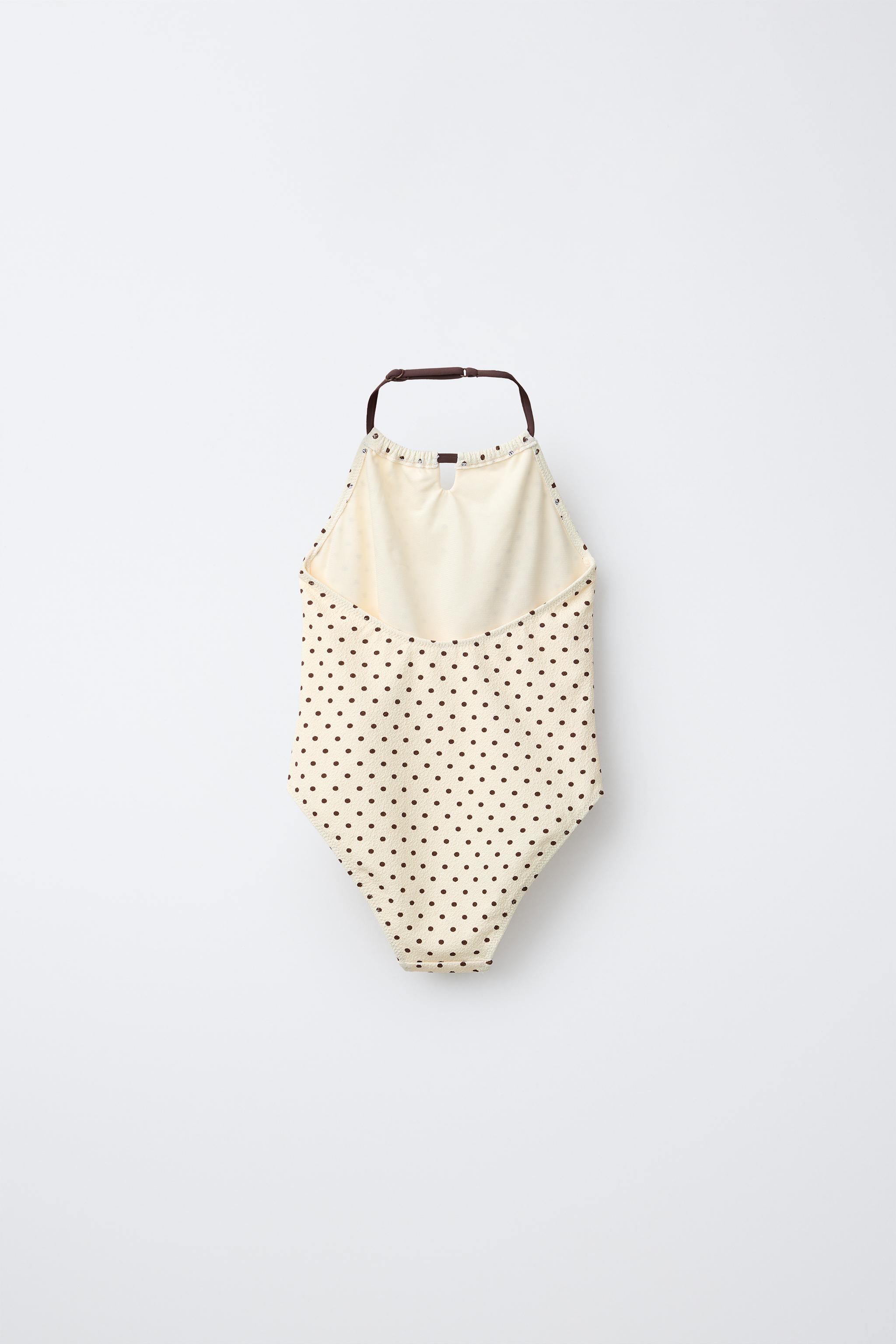 6-14 ANS/ MAILLOT DE BAIN HALTER À POIS